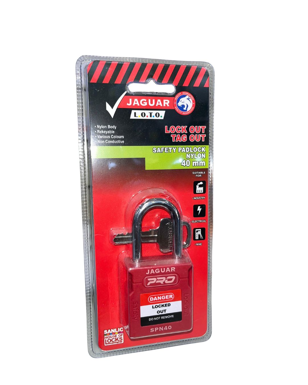 Jaguar safety padlock 40mm